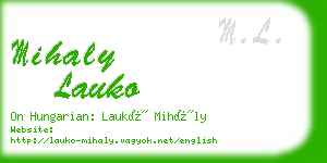 mihaly lauko business card